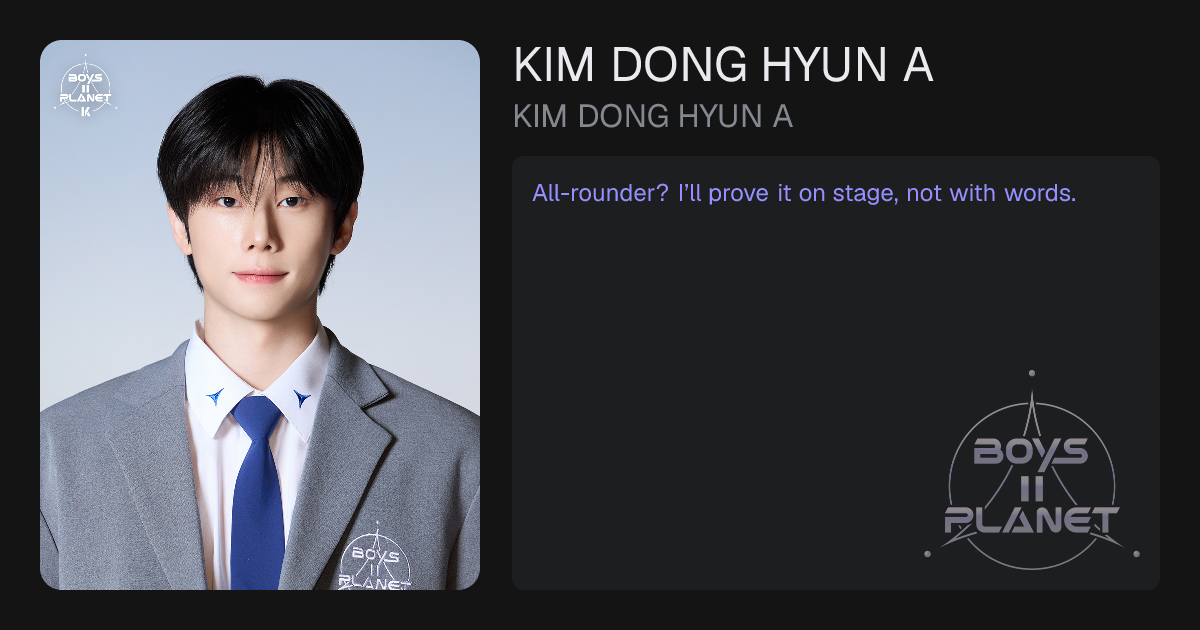 KIM DONG HYUN A / (KIM DONG HYUN A)